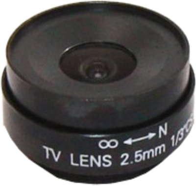 3MK-FL25 1/3 inch 2.5mm Fixed Open Iris CCTV Lens
