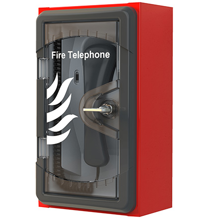 EVC302RLK Red Fire Telephone Key Lockable Version