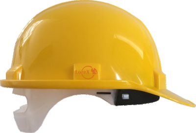 LOREX LR-550 yellow safety helmet with sweat pad