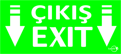 LOREX LR-FEXIT Photoluminescent Exit Sign 
