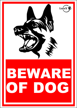 LOREX LR-IS3903 Beware of Dow Warning Sign