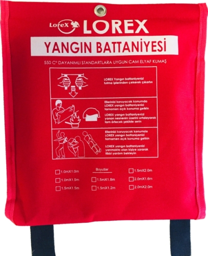 LOREX LR-FB1010C 100×100 cm Fire Blanket with Soft Bag