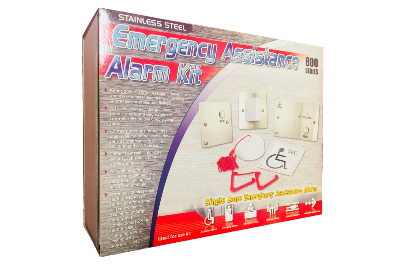 NC951SS Stainless Steel Single Zone Disabled Person Toilet Alarm Kit